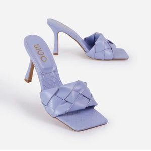 BOTTEGA VENETA INSPIRED LAVENDER MULES/ SOLD